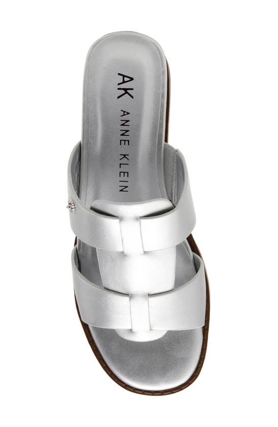 Shop Anne Klein Babs Wedge Sandal In Silver