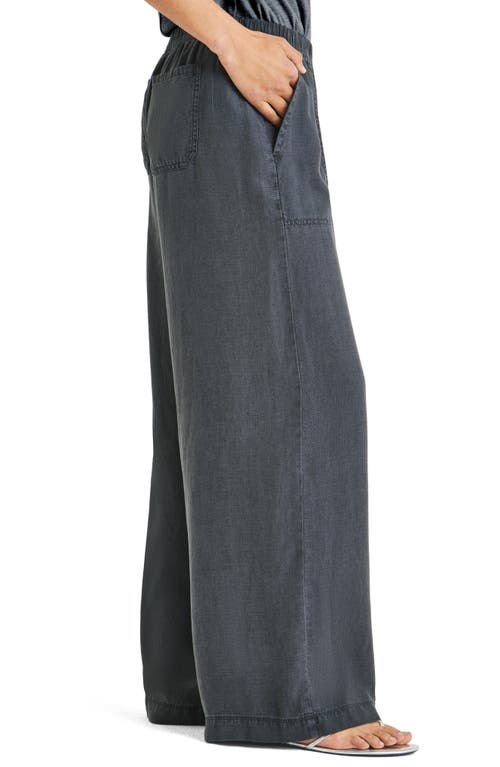 Shop Splendid Angie Lyocell & Linen Palazzo Pants In Lead