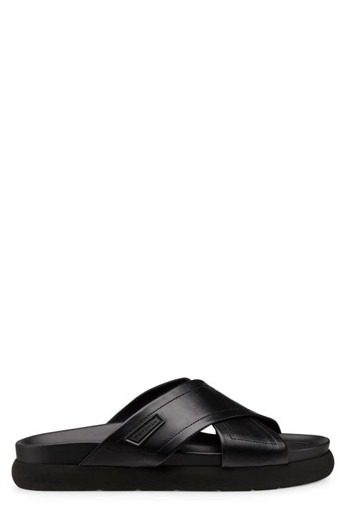 Shop Stuart Weitzman Flex Crisscross Sport Slide Sandal In Black