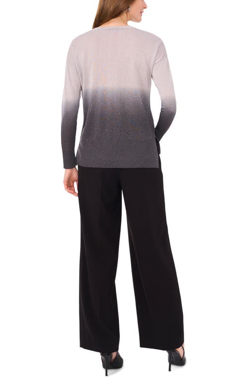 Shop Vince Camuto Metallic Ombré Sweater In Luxe Grey