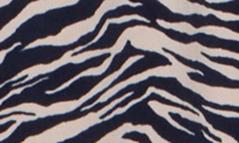Shop West K Print Drape Midi Dress In Navy Zebra