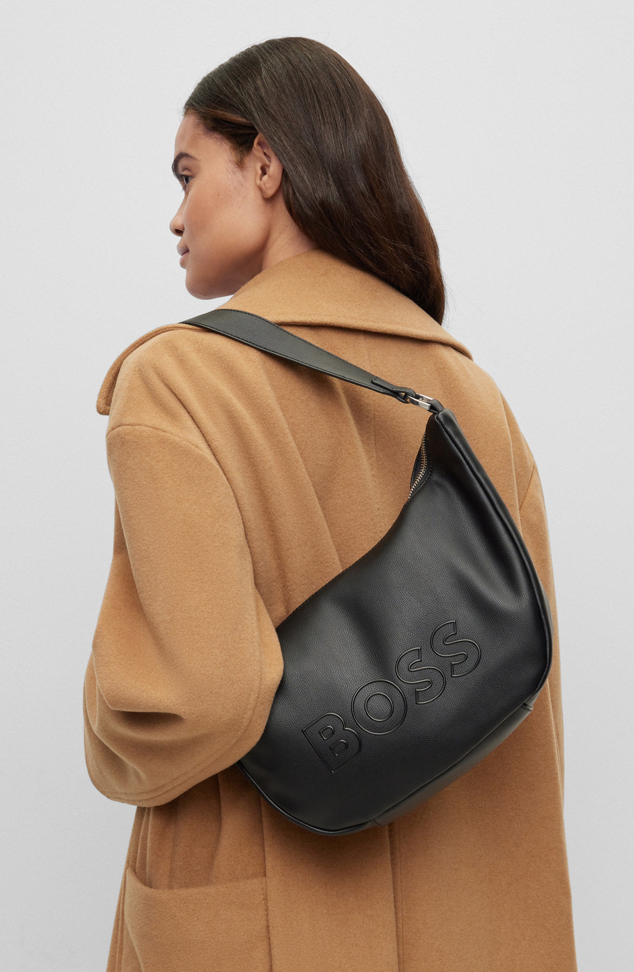 BOSS Large Addison Shoulder Bag in Black | Smart Closet BOSS Large Addison Shoulder Bag in Black | Smart Closet
