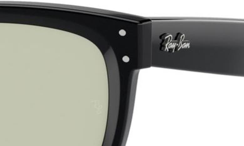 Ray Ban Reverse Wayfarer 53mm Square Sunglasses In Black Green
