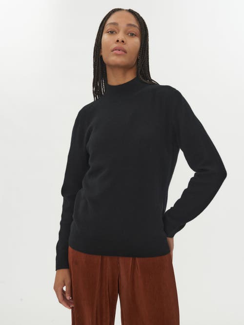 Shop Gobi Cashmere Cashmere Mock Neck Sweater In Black