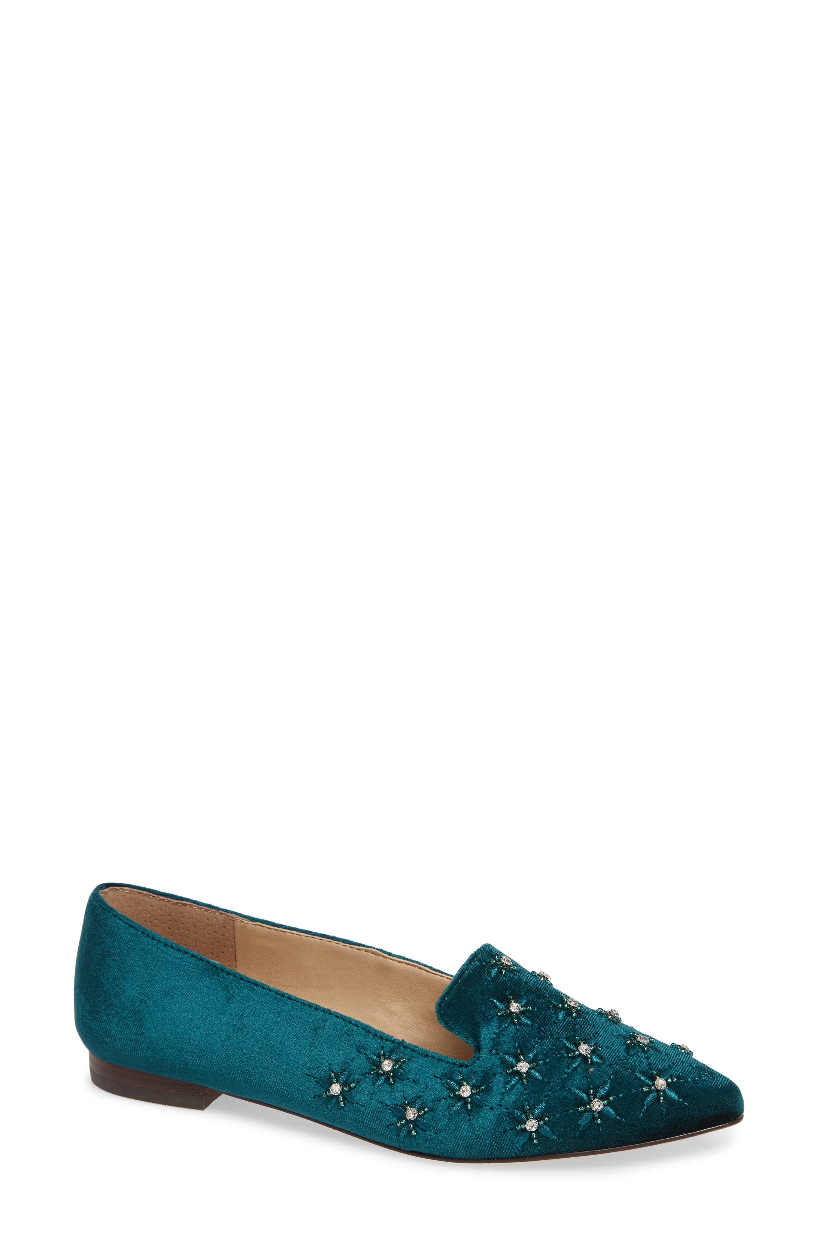 Sole Society Letticah Crystal Embellished Loafer