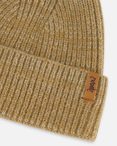 Shop Deux Par Deux Kids Unisex Mid-season Knit Hat Taupe In Pine Bark