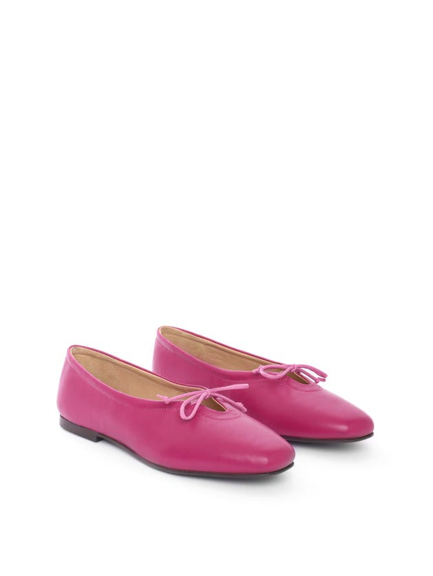 Shop Maguire Prato Ballerina In Mauve With Pink Laces