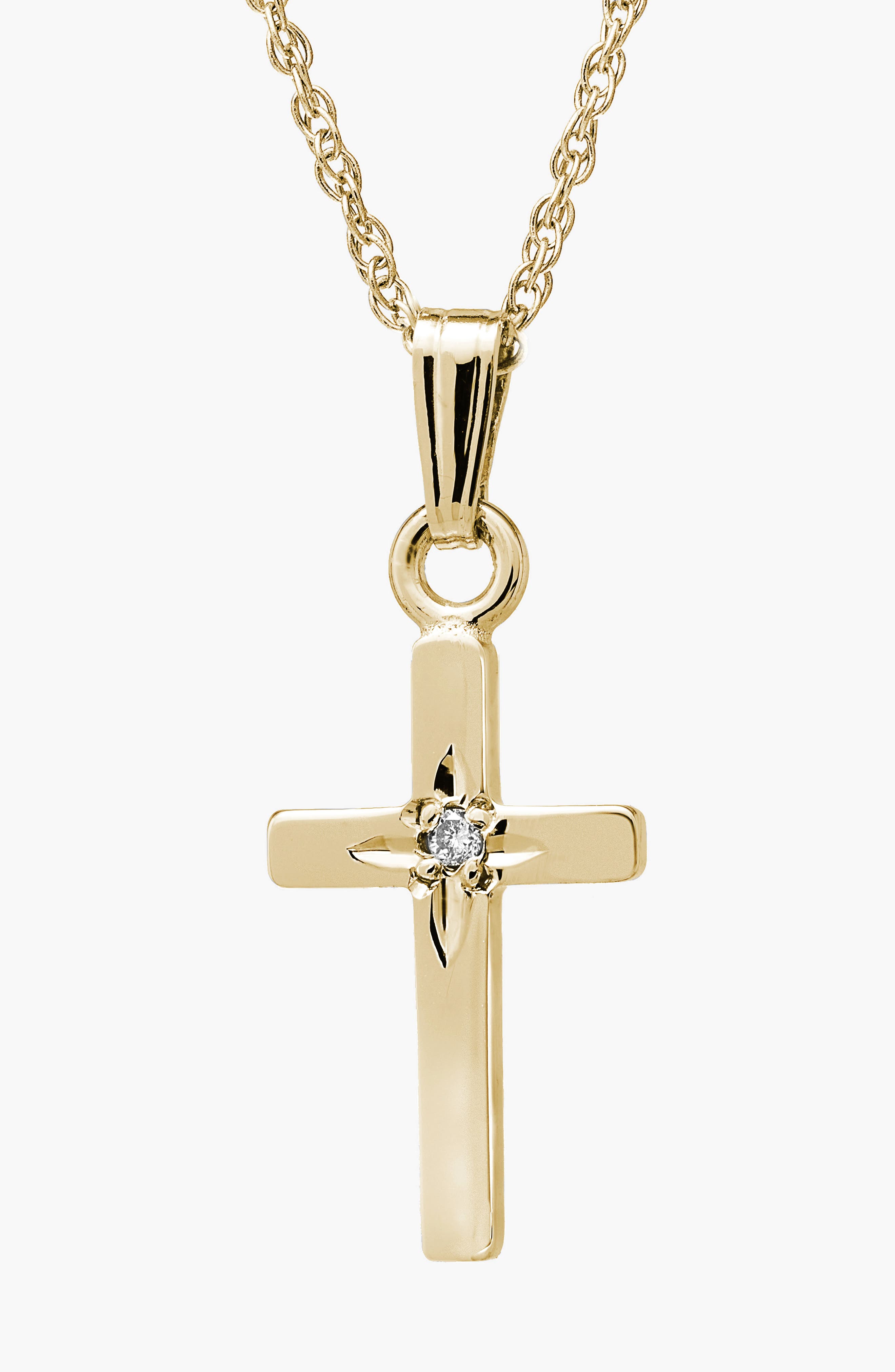 Mignonette 14k Gold \u0026 Diamond Cross 