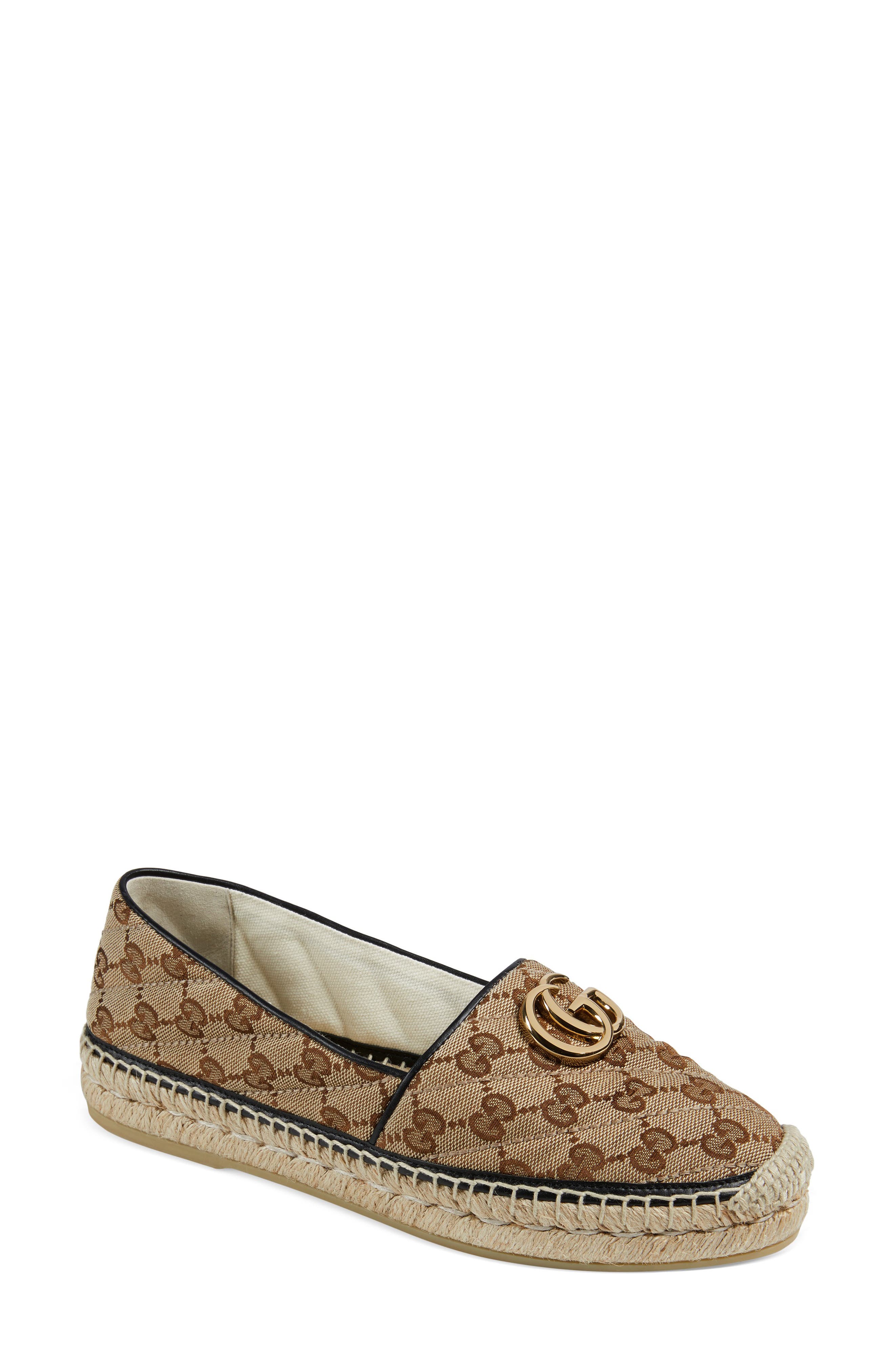 gucci pilar logo espadrille flat