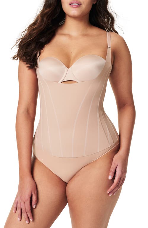 Spanx Super Sculpt Open-bust Firm Control Cami In Natural Bronze