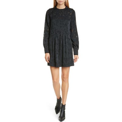 Rag & Bone Rubie Long Sleeve Minidress, Black