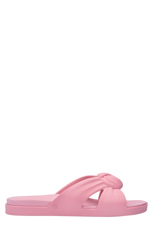 Shop Melissa Plush Knotted Slide Sandal In Pink/pink