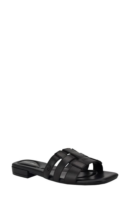 Shop Calvin Klein Tessie Slide Sandal In Black