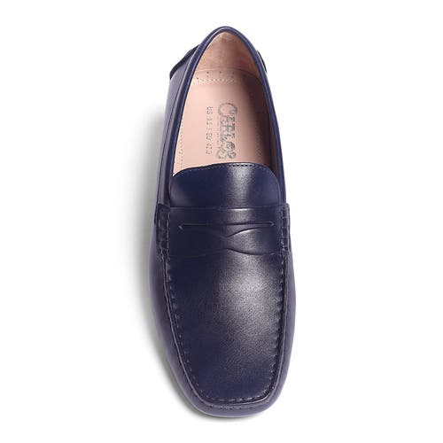 Carlos Santana Men's Ritchie Penny Driving Loafers In Navy Blue
