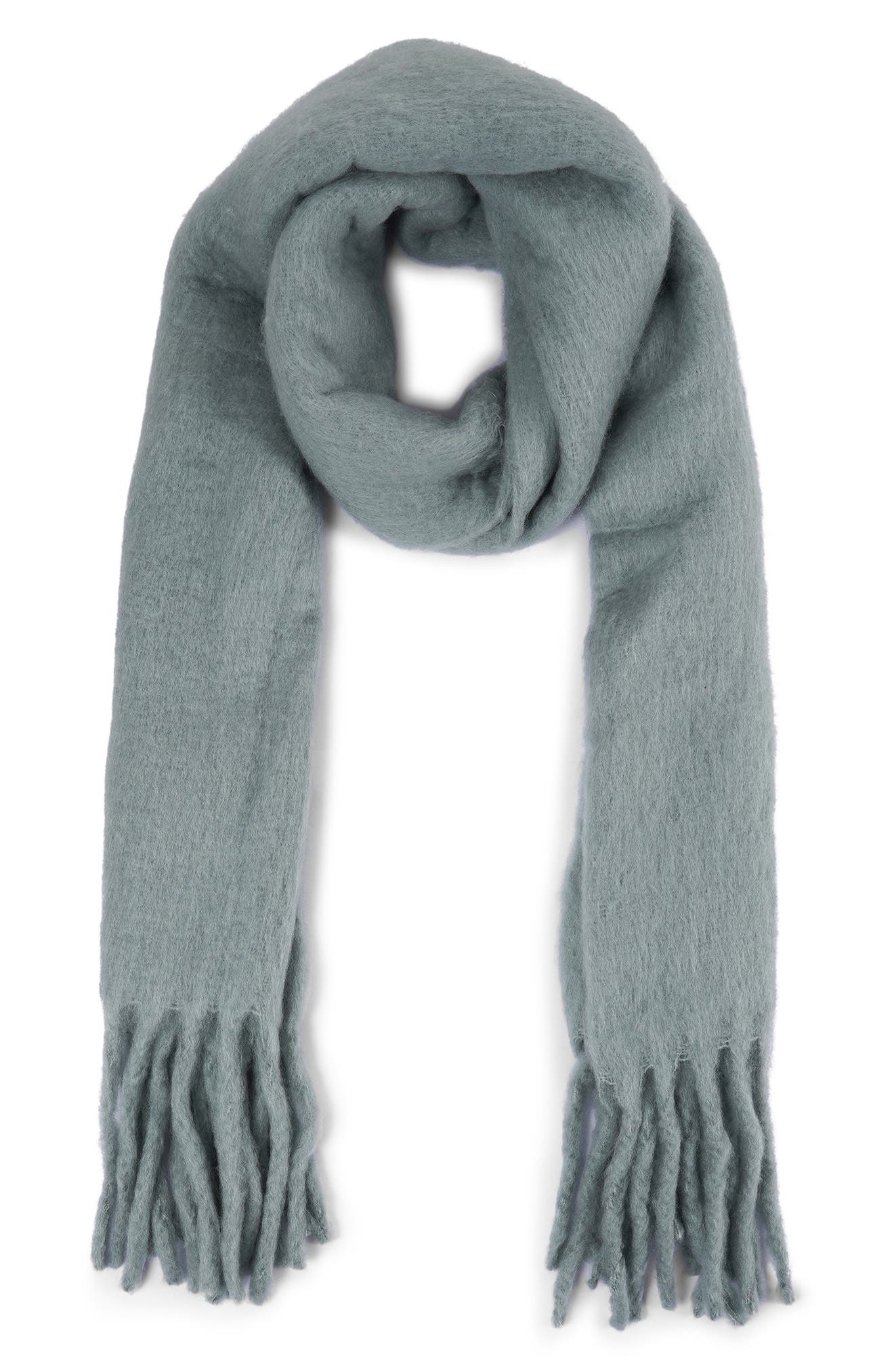 Rebecca Minkoff Woven Blanket Scarf in Heather Grey at Nordstrom