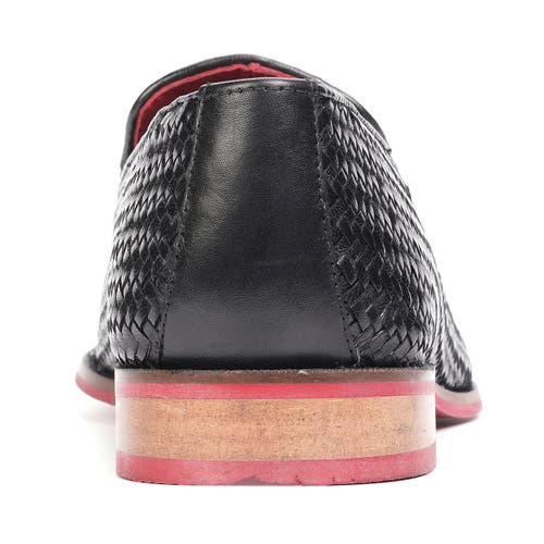 Carlos Santana Gibson Weave Loafer In Black