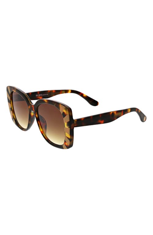 Shop Bcbg 58mm Oversize Butterfly Sunglasses In Shiny Tortoise