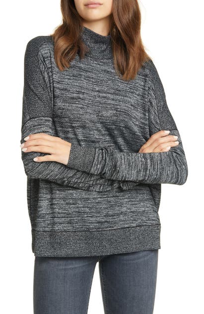 Rag & Bone Avryl Turtleneck Sweater In Black Heather