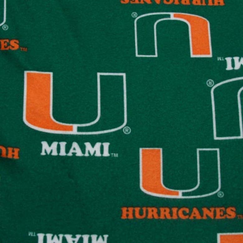 Genuine Stuff Kids' Miami Hurricanes Youth Green Team Logo Flannel ...