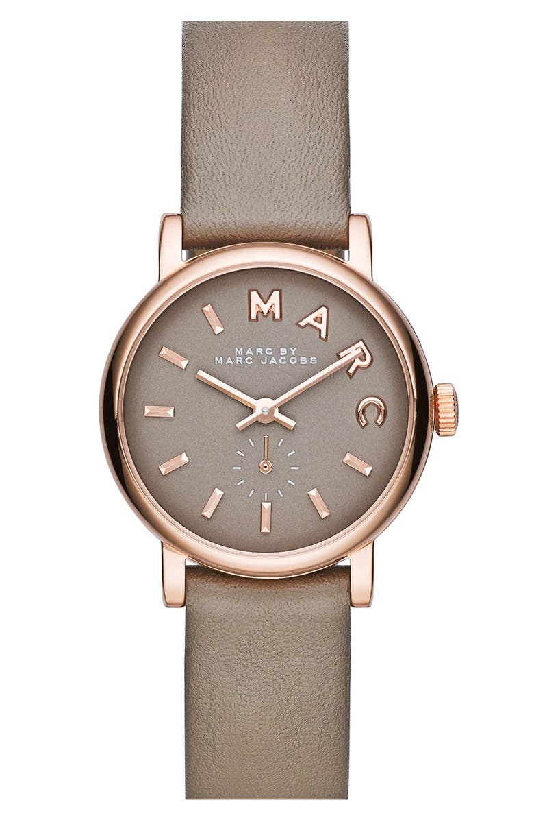 MARC BY MARC JACOBS 'Baker' Leather Strap Watch, 28mm | Nordstrom