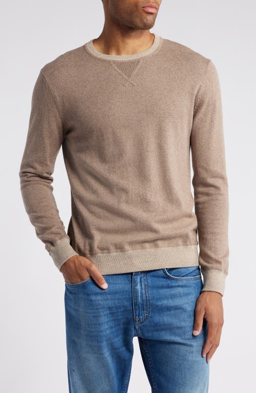 Shop Rails Burns Cotton Blend Sweater In Mocha Heather