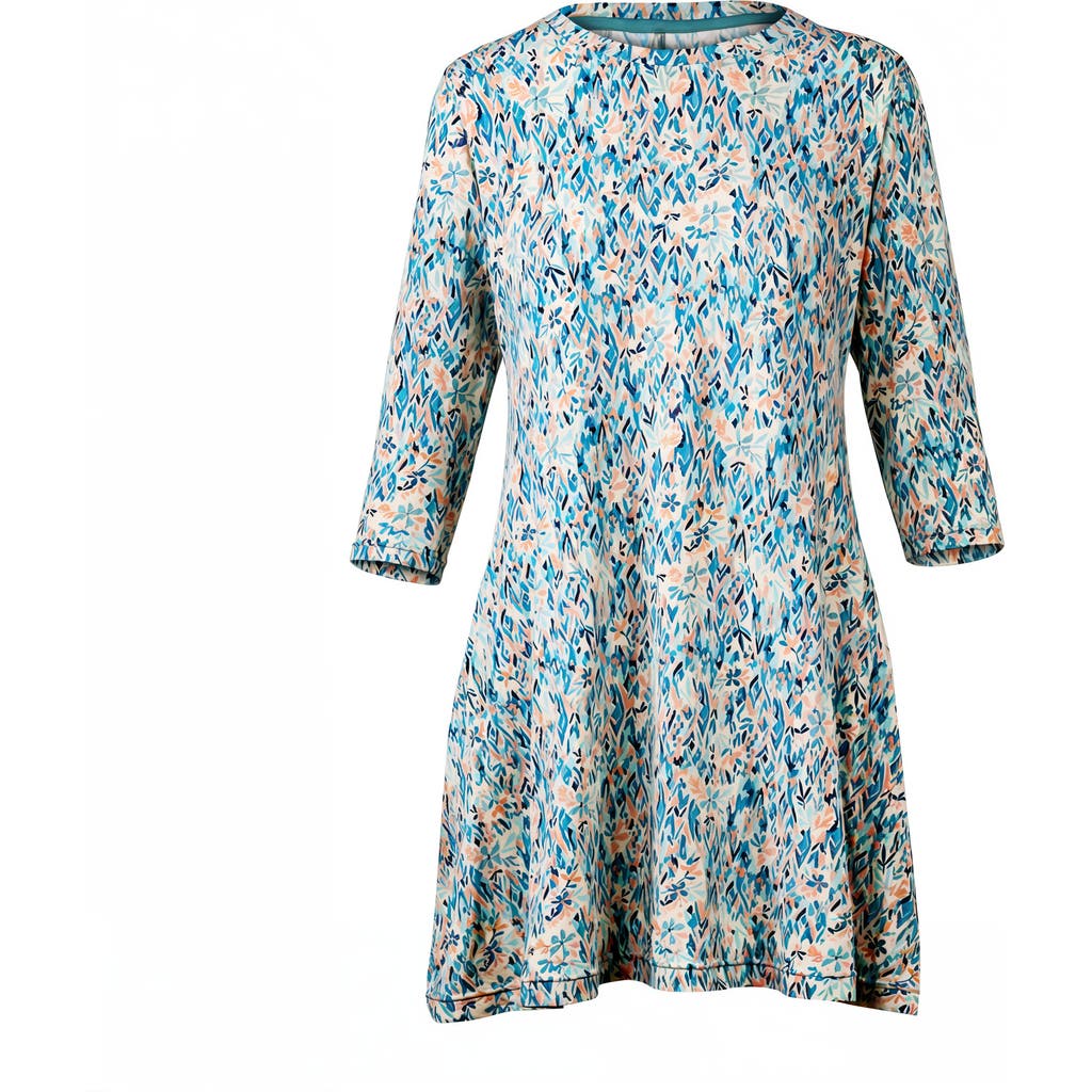 Uv Skinz 3/4 Sleeve Swing Dress In River Painted Eden
