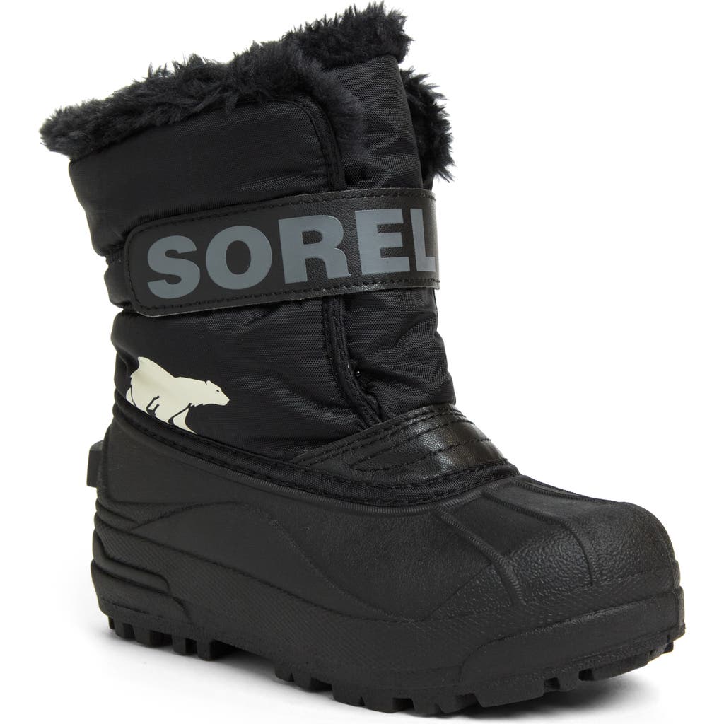 Sorel Snow Commander Insulated Waterproof Boot In Black/charcoal