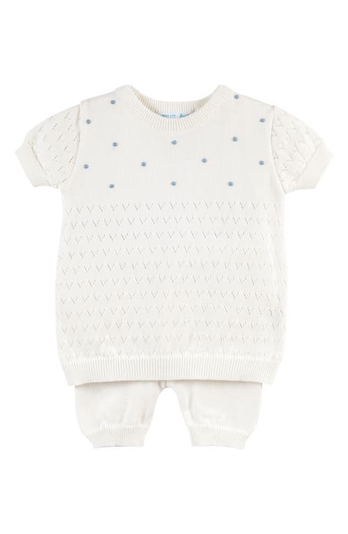 Feltman Brothers Kids' Pointelle Knit Short Sleeve Sweater & Pants Ivory at Nordstrom,