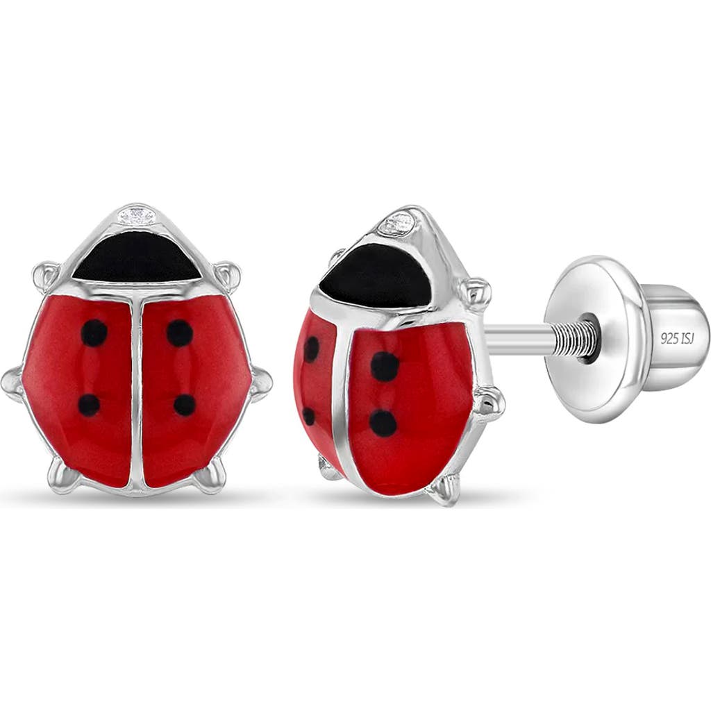 In Season Jewelry Adorable Enamel Ladybug Earrings In Red