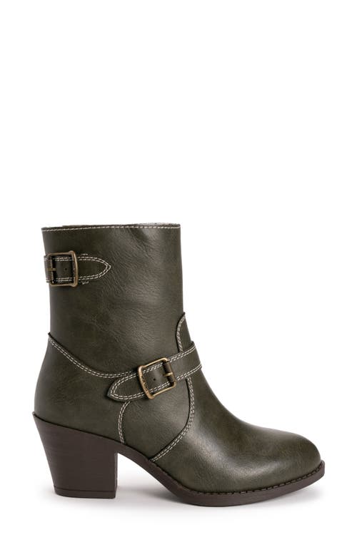 Muk Luks Yellowstone Yeats Bootie In Dark Olive