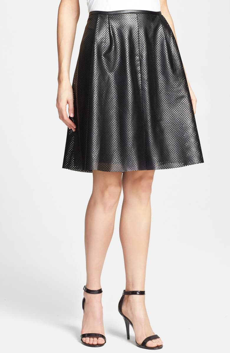 Calvin Klein Perforated Faux Leather Skirt | Nordstrom