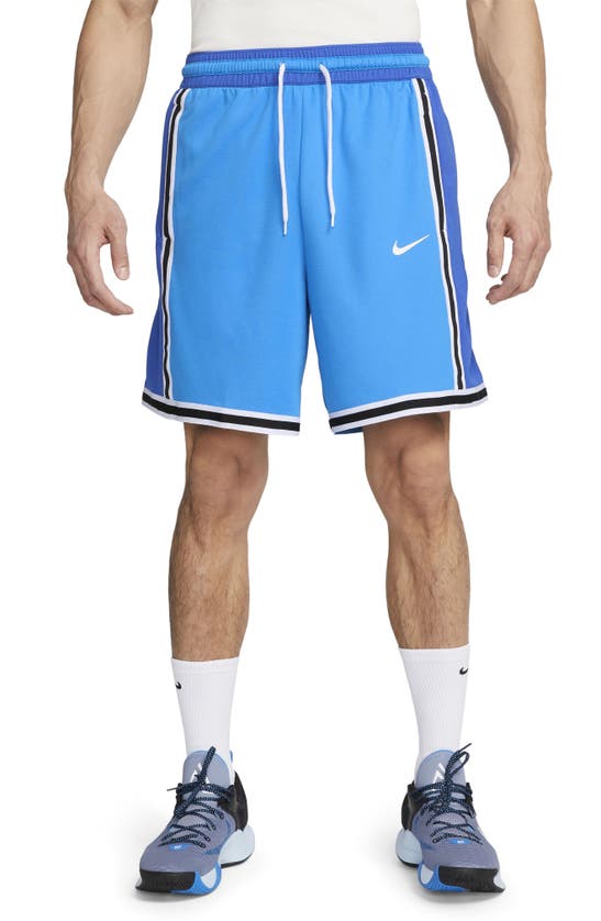 Nike Dri-fit Dna+ Athletic Shorts In Light Blue/ Royal/ White