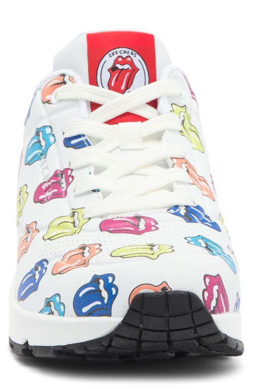 Shop Skechers X Rolling Stones Uno Say It Loud Sneaker In White/multi