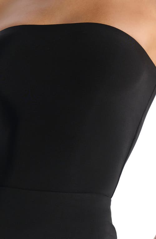 Naked Wardrobe Lookin' Tight Tube Bodysuit In Black
