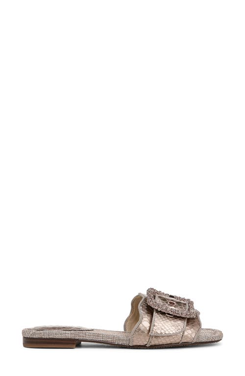 Sam Edelman Bambi2 Slide Sandal Pewter Metallic In Pewter