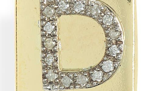 Meshmerise Diamond Padlock Initial Pendant Necklace In Yellow-d