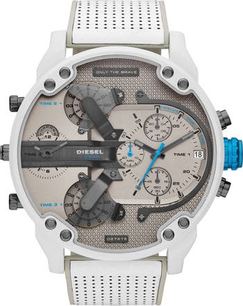 DIESEL® Mr. Daddy 2.0 Chronograph Quartz Nylon Strap Watch, 57mm 