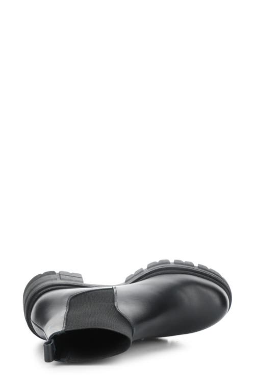 Bos. & Co. Bianc Lug Sole Chelsea Boot In Black Feel/elastic
