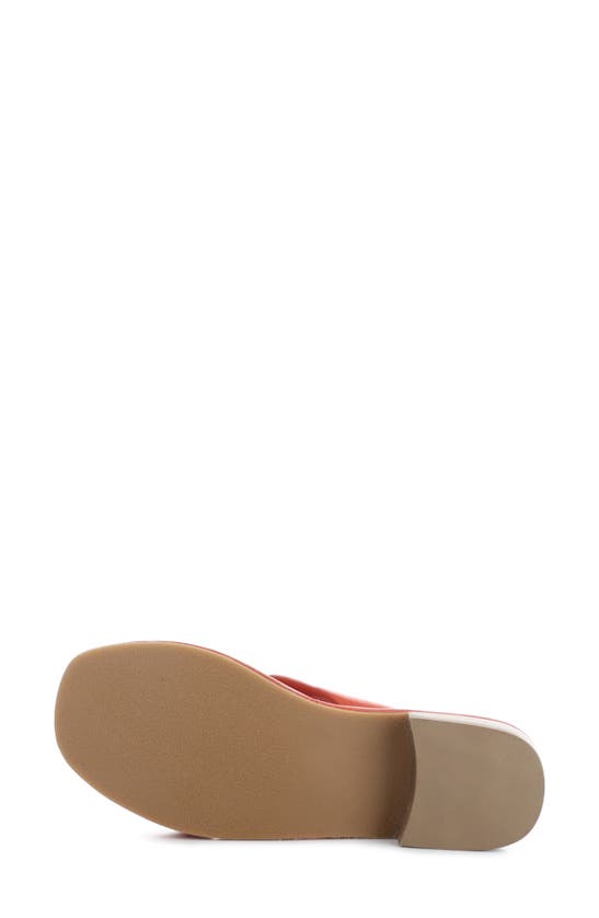 Bos. & Co. Knick Slide Sandal In Orange Nappa