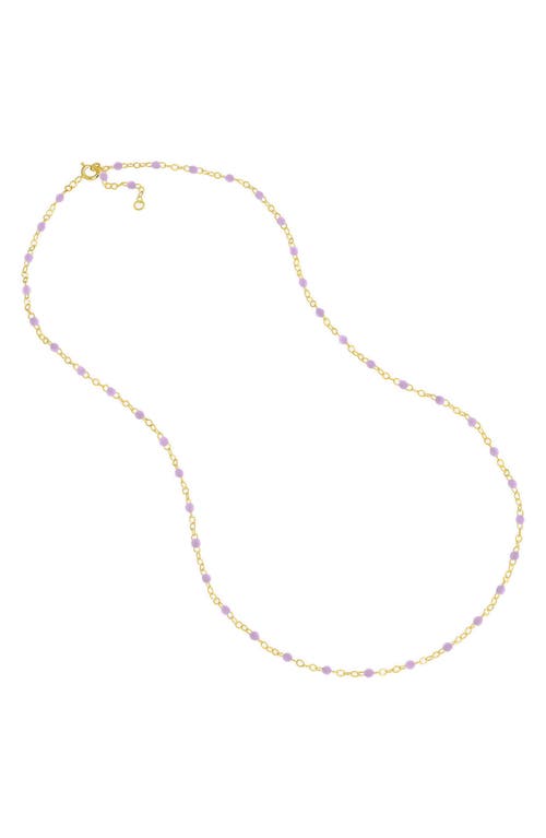 Central Park Enamel Station Chain Necklace In Violet