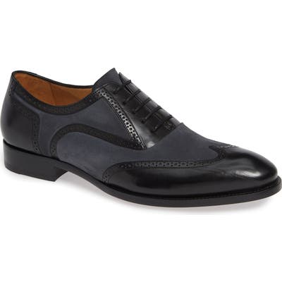 Mezlan Cantone Wing Tip Lace-Up Oxford, Black