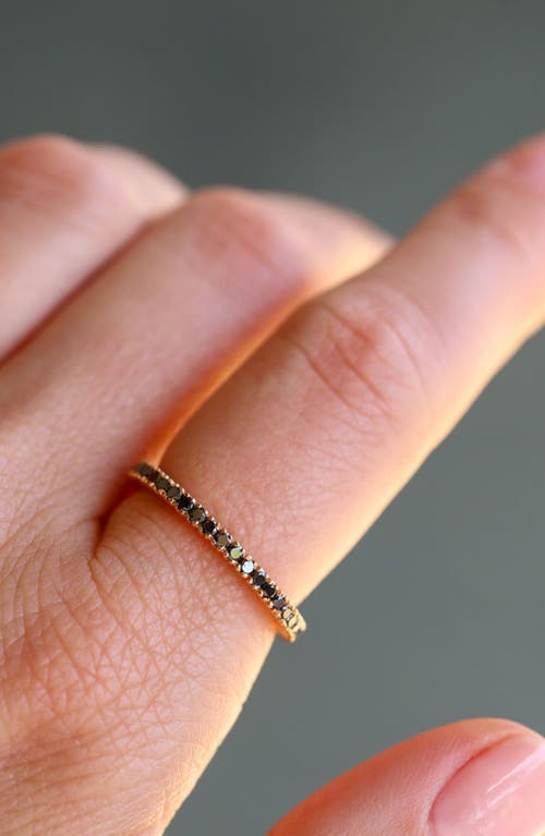 Sethi Couture Prong Set Diamond Eternity Band In Yellow Gold/black Diamond