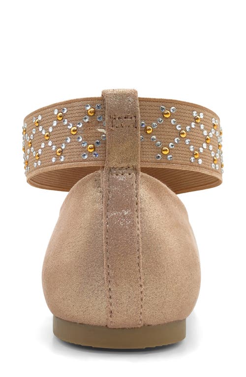 Reaction Kenneth Cole Elizabeth Elastic Strap Ballet Flat In Fawn Micro
