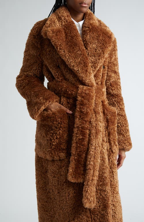 Shop Stella Mccartney Faux Fur Teddy Coat In 2574 - Ginger