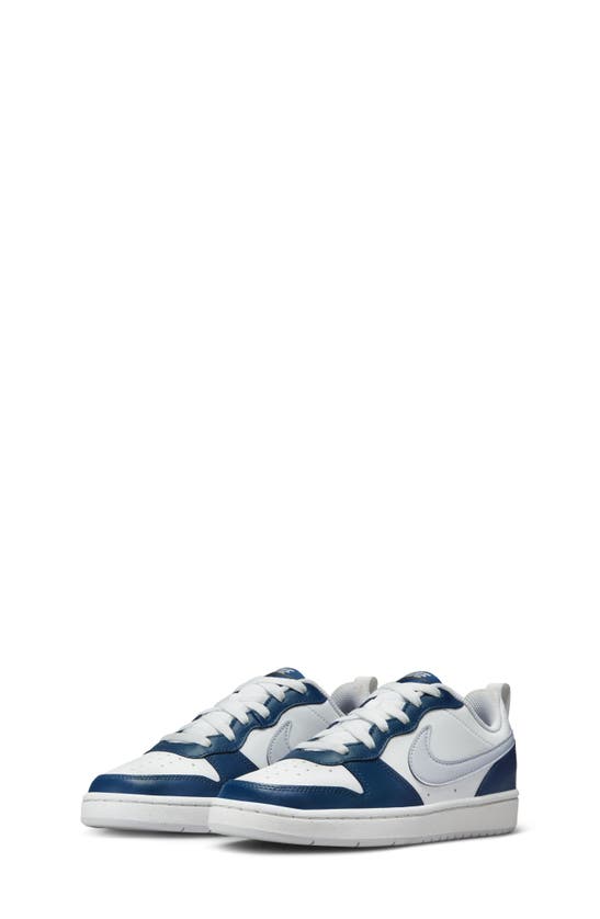 Nike Court Borough Low 2 Big Kids #39 Shoes In Summit White/pure Platinum Nike Court Borough Low 2 Big Kids #39 Shoes In Summit White/pure Platinum