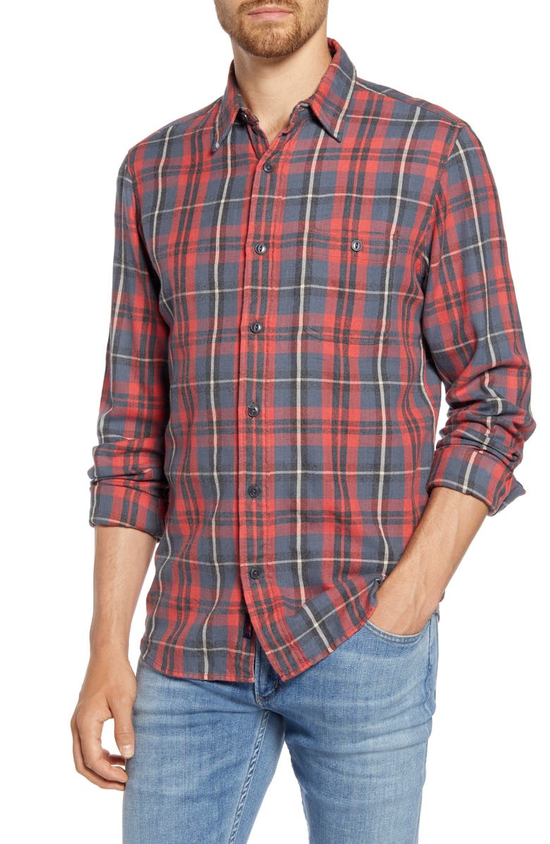 Faherty Stretch Seaview Regular Fit Plaid Flannel Button-Up Shirt ...