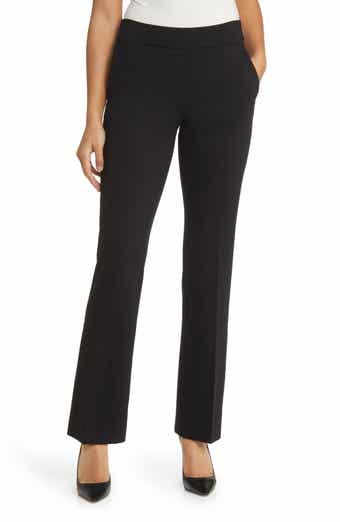 Anne Klein Women's Pull ON Hollywood Waist Straight Ankle Pant  Espresso/Black at  Women's Clothing store