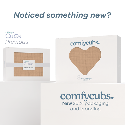 Comfy Cubs Muslin Bibs In Cedar