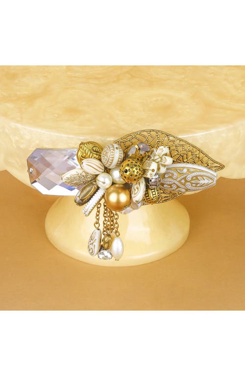 Tiramisu Decorative Cake Stand In Gold Pearl