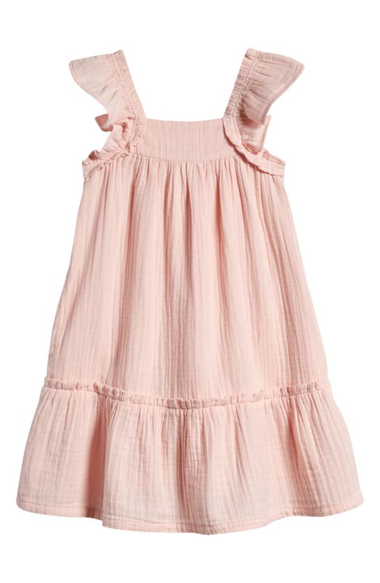 Shop Tucker + Tate Kids' Flutter Sleeve Tiered Dress In Pink English